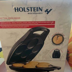 Holstein Housewares Non-Stick 6-Section Multi-Food Maker - Arepas, Mini Pancakes
